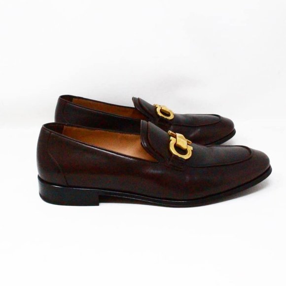 SALVATORE FERRAGAMO #43035 Mens Brown Leather Shoes (US 10.5 EU 41.5) main image 9